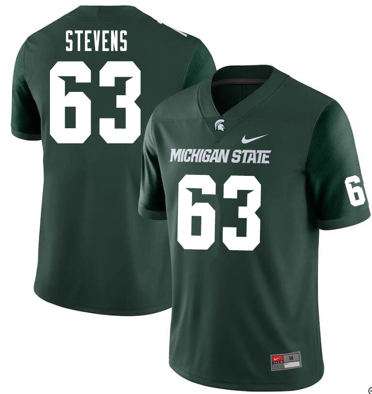 Men #63 Justin Stevens Michigan State Spartans College Football Jerseys Sale-Green